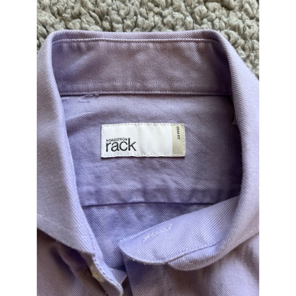 Nordstrom Rack 15 Lavender Purple Button Down Dress Shirt. - Picture 3 of 8